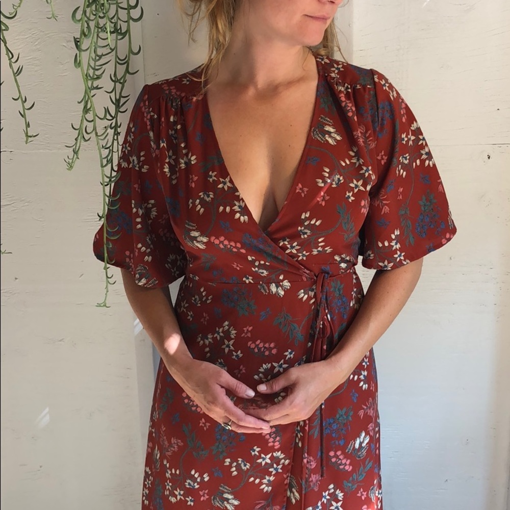 Floral wrap dress